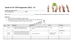 Example Teacher CPD Action Plan