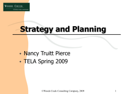 Strategy and Plannin.. - Woods Creek Consulting