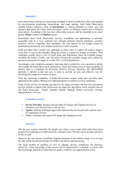 Summary: Earth observation satellites are specifically designed to