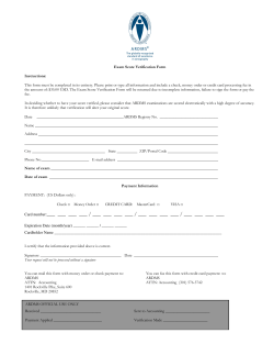 Exam Score Verification Form