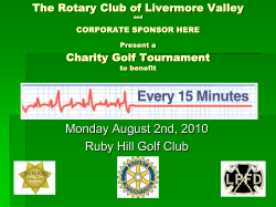 The Rotary Club of Livermore Valley Presents a
