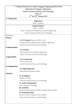 7 National Conference on Indian Language Computing