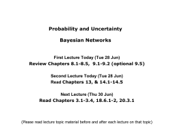 Probability and Uncertainty Bayesian Networks