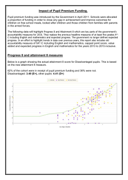 Pupil Premium Funding 2016