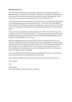 Fellowship quota limits STFC`s Education, Training and Careers