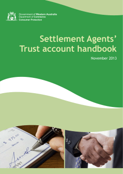 Settlement Agents` Trust account handbook