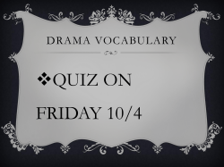 Drama vocabulary powerpoint