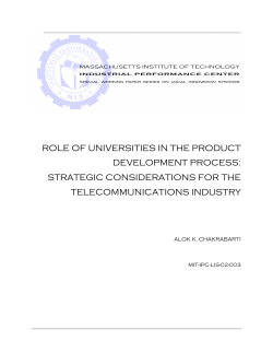Role of universities in the Product Development