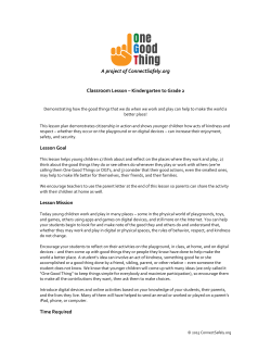 K &ndash; 2 lesson plan