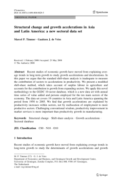 Structural change and growth accelerations in Asia and Latin America