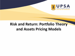 Risk and Return 2