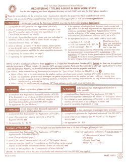 Boat Registration Requirements MV