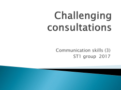 Difficult consultations