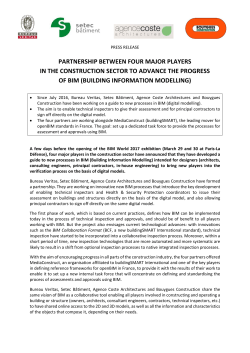 partnership between four major players in the construction sector to