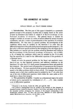 the geometry of paths - American Mathematical Society