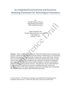 An Integrated Environmental and Economic Modeling Framework for