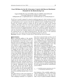 Exact Fill Rates for the (R, S) Inventory Control with Discrete