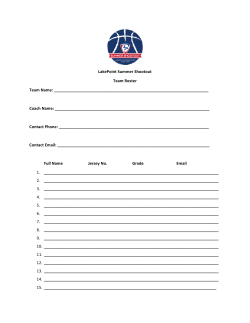 LakePoint Summer Shootout Team Roster Team Name: Coach