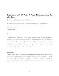 Experiences with AR Plots: A Travel Time Augmented Re