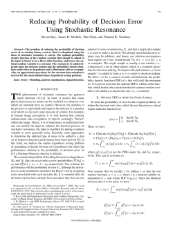 Reducing Probability of Decision Error Using