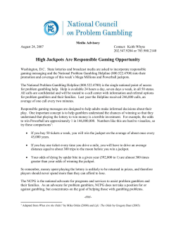 Lottery Jackpots Responsible Opportunity