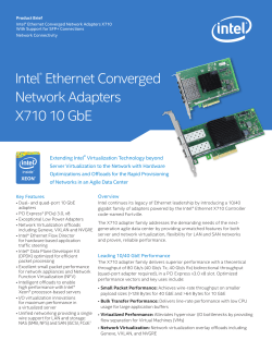 Intel Ethernet Converged Network Adapters X710 10 GbE