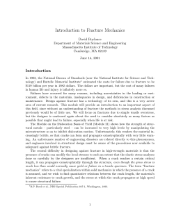 Introduction to Fracture Mechanics
