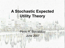 A Stochastic Expected Utility Theory