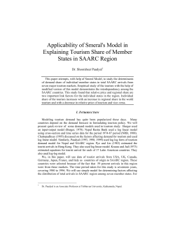 Applicability of Smeral`s Model in Explaining Tourism Share of