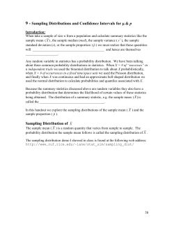 Sampling Distributions (Chapter 4)