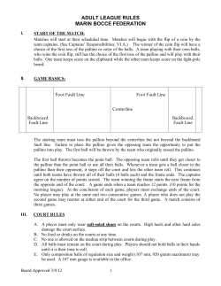 Adult League Rules