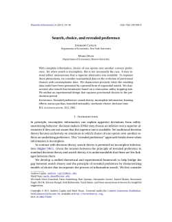 Search, choice, and revealed preference