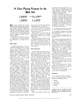 A Chess Playing Program for the IBM 704