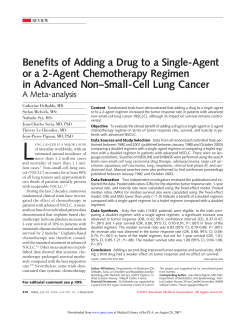 Benefits of Adding a Drug to a Single-Agent or a 2