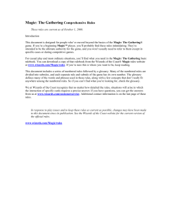 Magic: The Gathering Comprehensive Rules