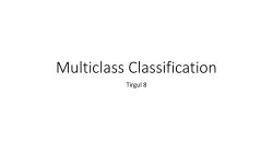Multiclass Classification