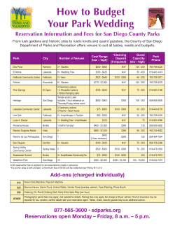 How to Budget Your Park Wedding - San Diego County Parks and