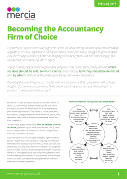 Becoming the Accountancy Firm of Choice