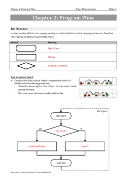 Chapter 2: Program Flow