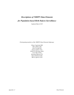 Appendix 4.1 - National Birth Defects Prevention Network