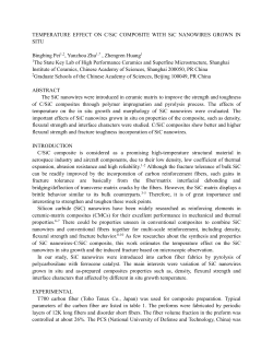 TEMPERATURE EFFECT ON C/SiC COMPOSITE WITH SiC