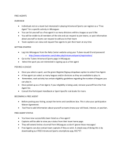 FREE AGENTS OVERVIEW &bull; Individuals not on a team but