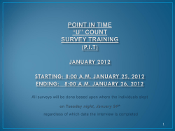 EscaRosa Point-in-Time Survey Training