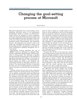 Changing the goal-setting process at Microsoft