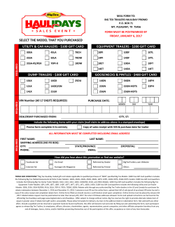 select the model that you purchased dump trailers