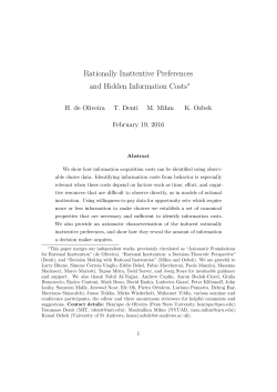 Rationally inattentive preferences and hidden information costs