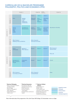 CURRICULUM (2016) BACHELOR PROGRAMME PHILOSOPHY