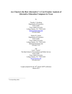 Are Charters the Best Alternative? A Cost Frontier Analysis of