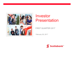 Scotiabank Q1 Investor Presentation