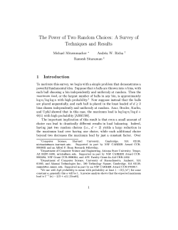 The Power of Two Random Choices - IC